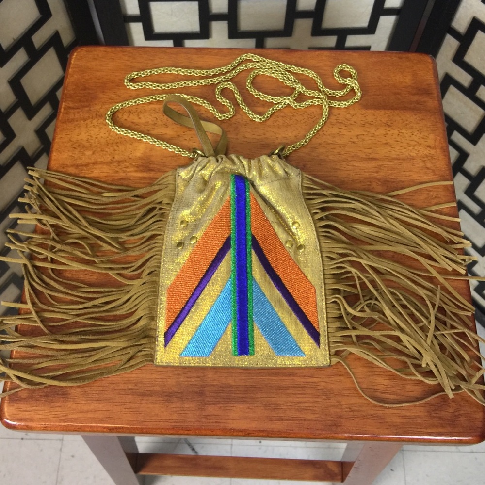 NEW Jerome Dreyfus Gary Peace Style fringe bag - Picture 1 of 8